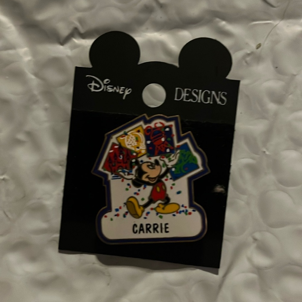 Vintage Walt Disney World Park Celebrations Mickey Name Pin